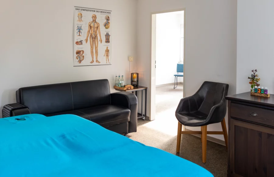 Lymphdrainage und Massagebank Massageraum in Wuppertal Ronsdorf
